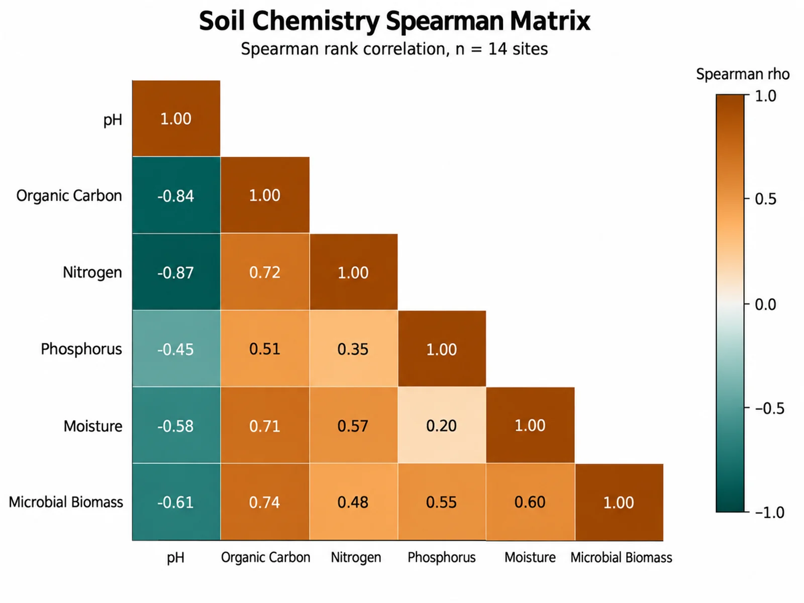 Soil Chemistry Spearman Matrix correlation matrix example preview