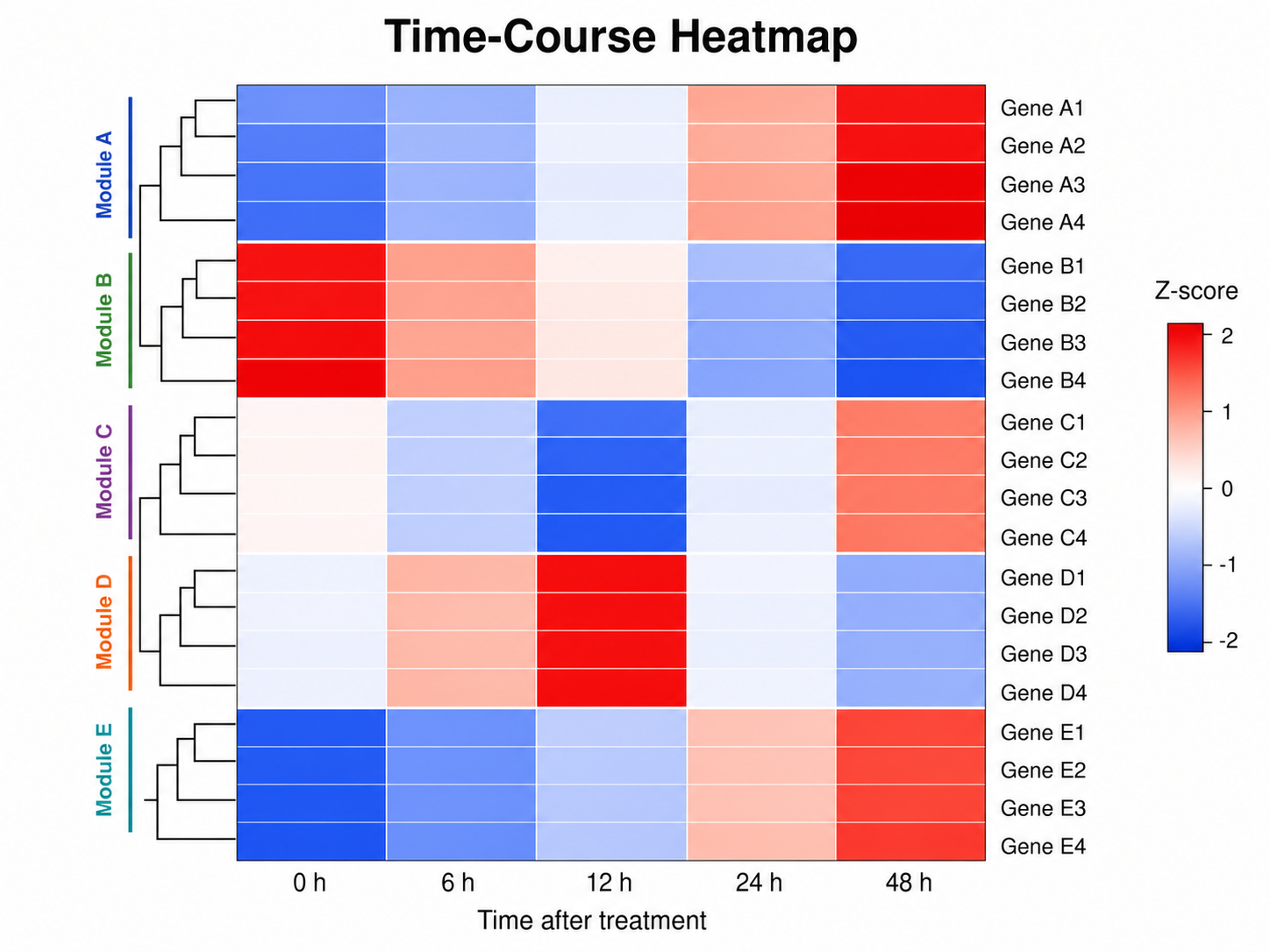 Heatmap Generator: Time-Course Heatmap scientific chart example
