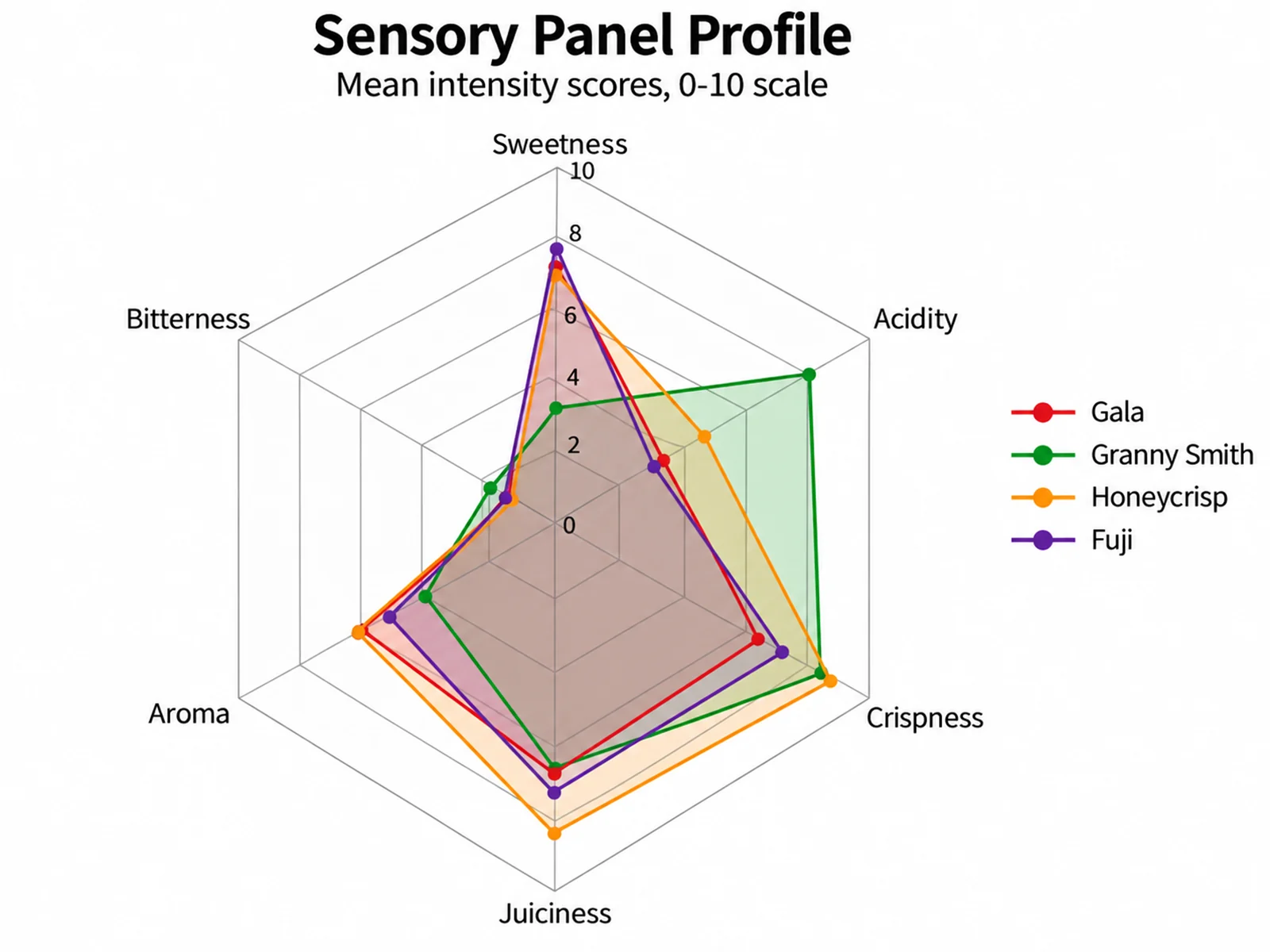 Radar Chart Maker: Sensory Panel Profile scientific chart example